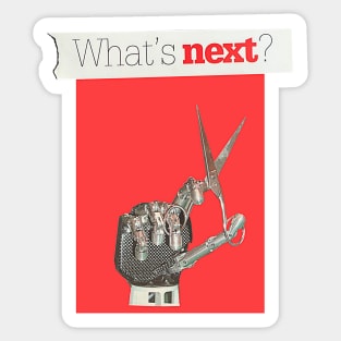 What´s next Collage art Sticker